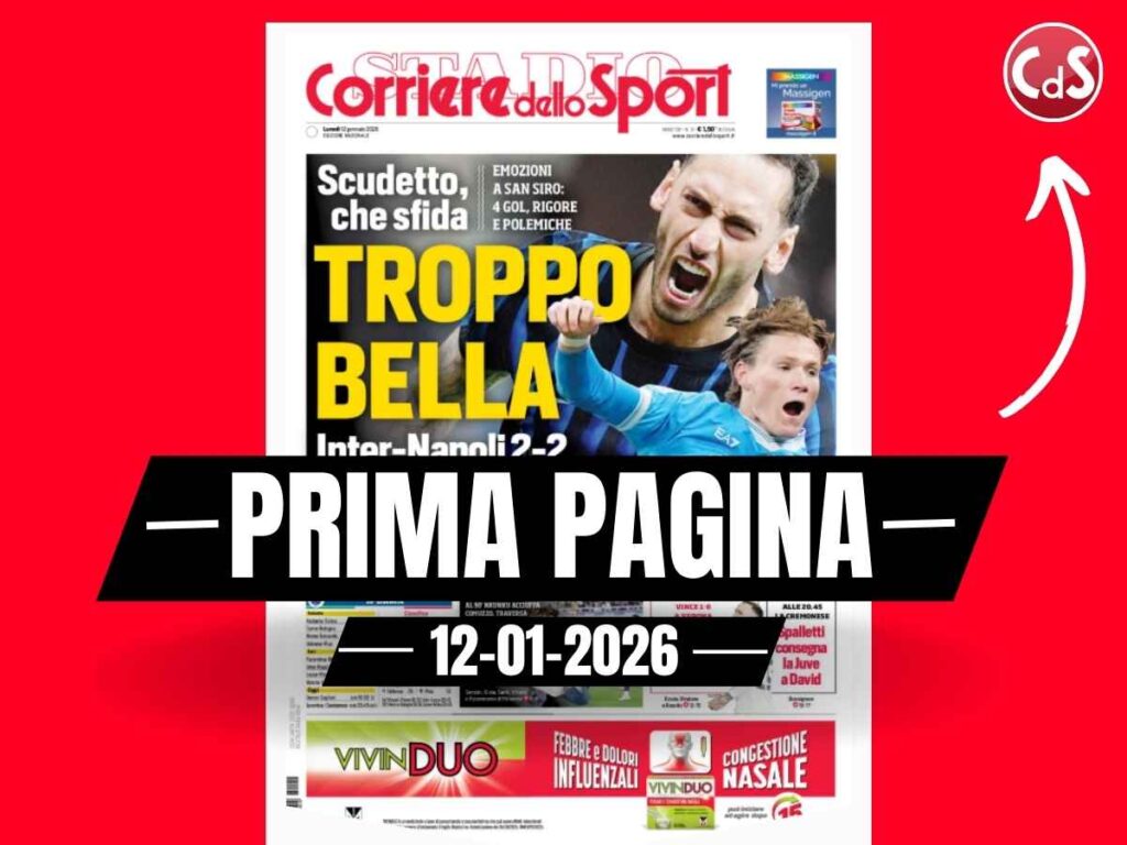 Prima pagina Corriere dello Sport: "La Viola spaventa il Milan"