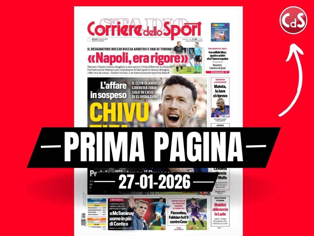 Prima pagina Corriere dello Sport: "Nuovo difensore, il Milan chiama Dragusin"
