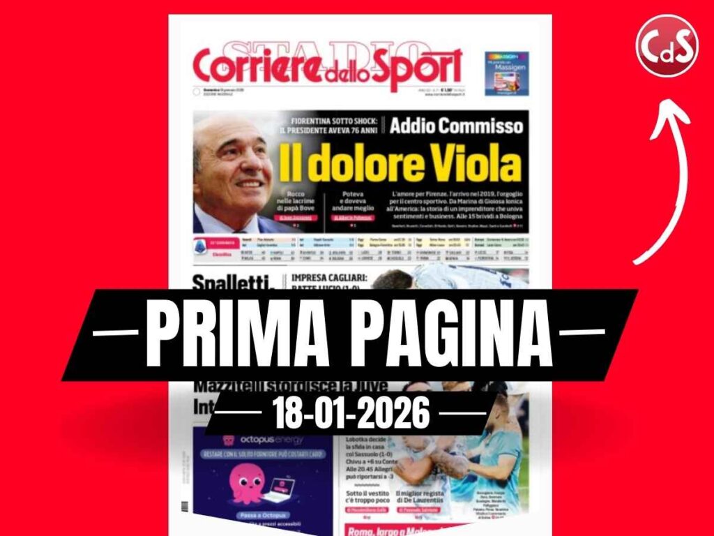 Prima pagina Corriere dello Sport: "Milan-Lecce, Allegri può tornare a -3