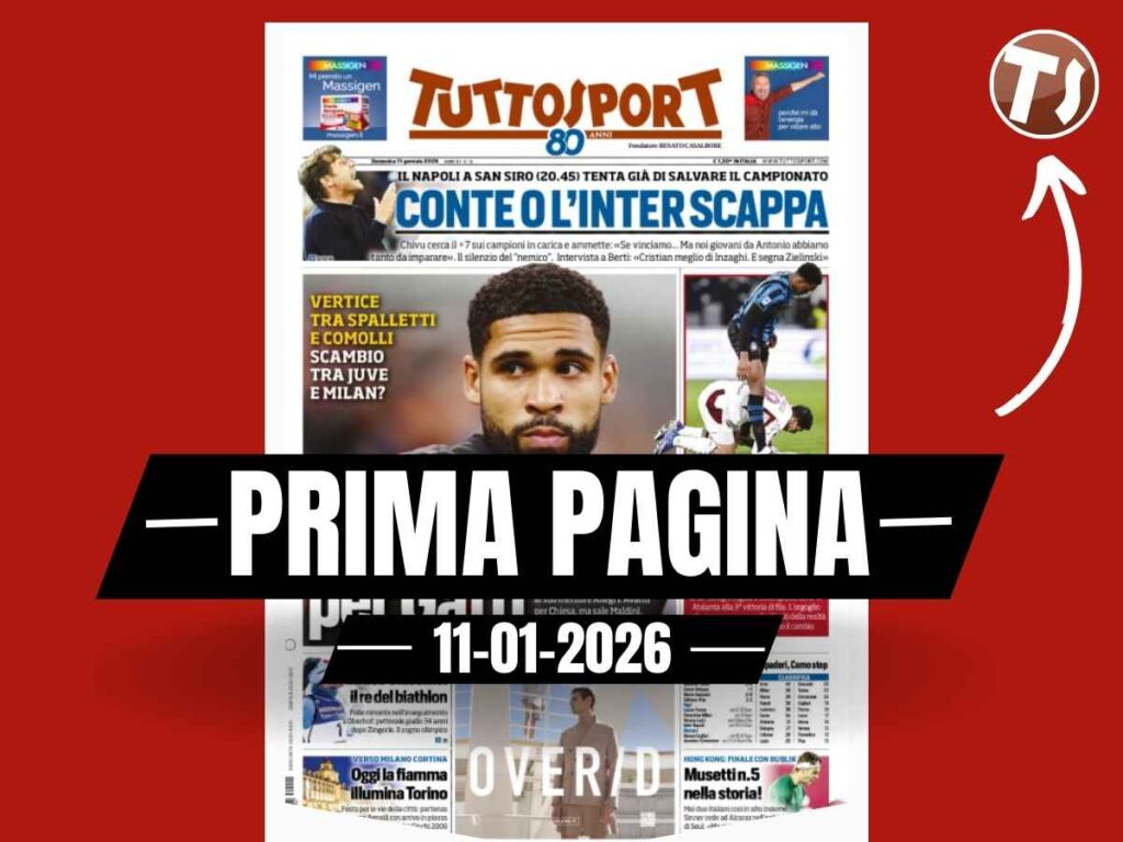 Prima pagina Tuttosport: "Calciomercato Milan: Loftus-Cheek per Gatti"