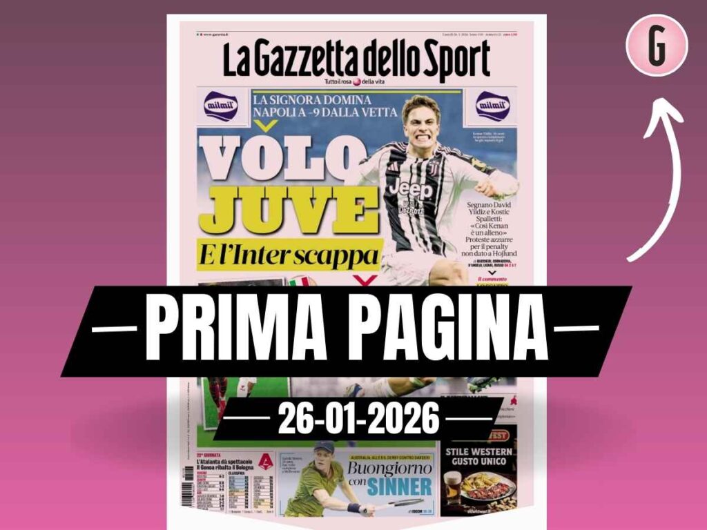 Prima pagina Gazzetta dello Sport: "Milan stoppato: Allegri avanti, pari su rigore"