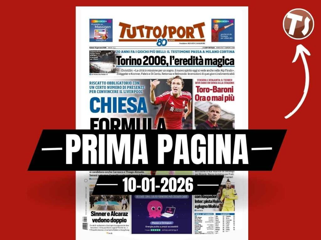 Prima pagina Tuttosport: "Chiesa, la formula Juve: l'offerta per convincere il Liverpool"