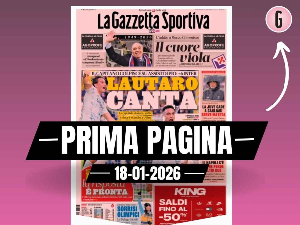 Prima pagina Gazzetta dello Sport: "Milan la risposta è pronta"