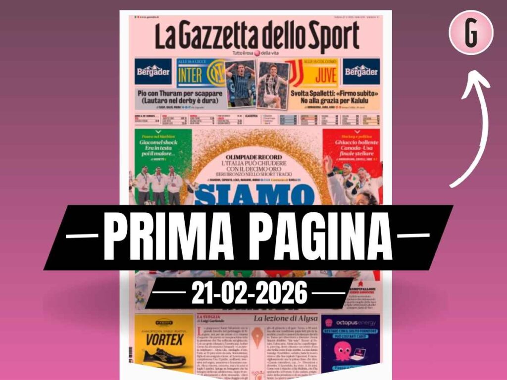 Prima pagina Gazzetta dello Sport: "Lautaro nel derby è dura"