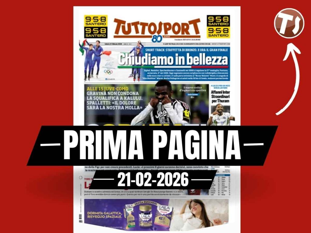 Prima pagina Tuttosport: spazio a mercato e alla Serie A
