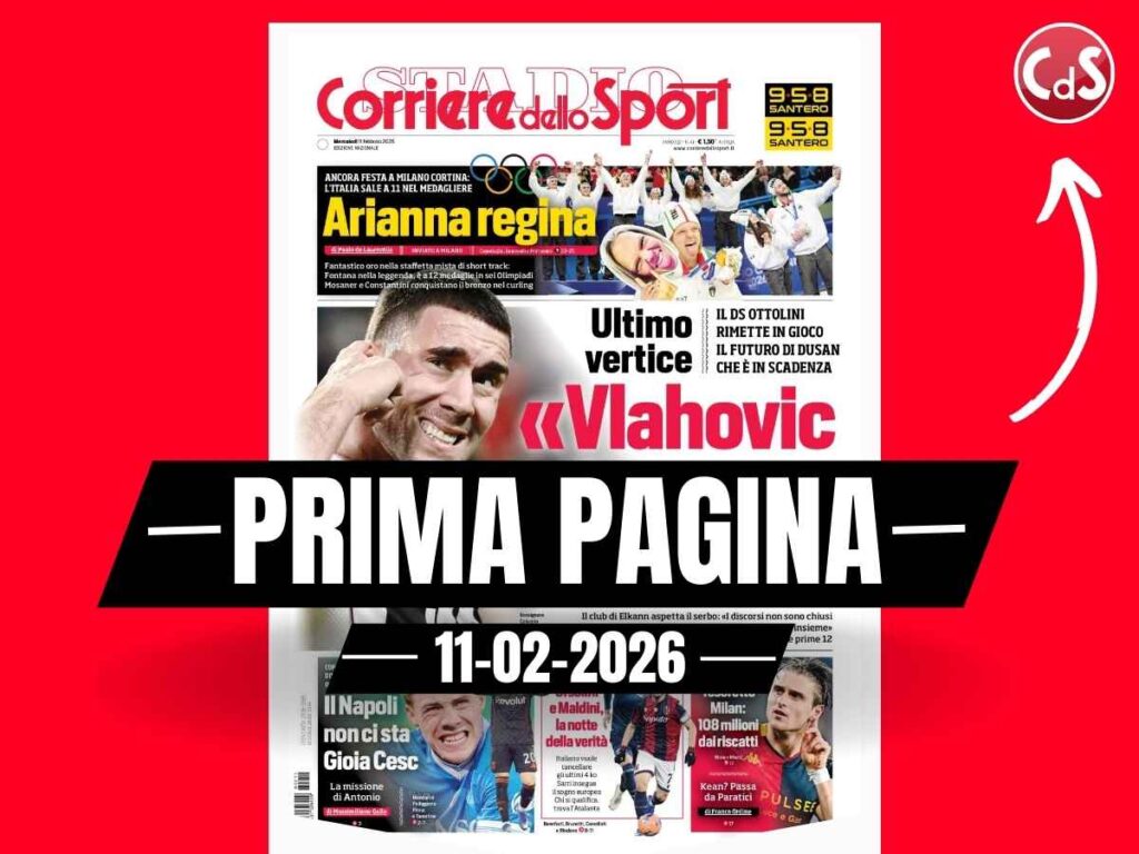 Prima pagina Corriere dello Sport: "Tesoretto Milan: 108 milioni dai riscatti. Su Kean ..."