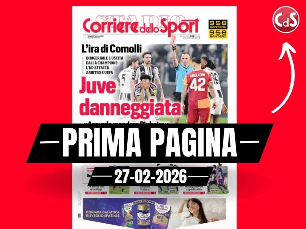 Prima pagina Corriere dello Sport: "Bologna avanti. Fiorentina col brivido"