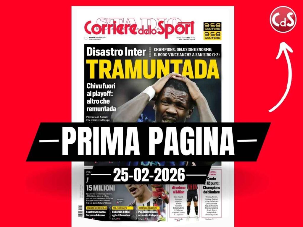 Prima pagina Corriere dello Sport: "Allegri, che numeri: Max cambia direzione al Milan"