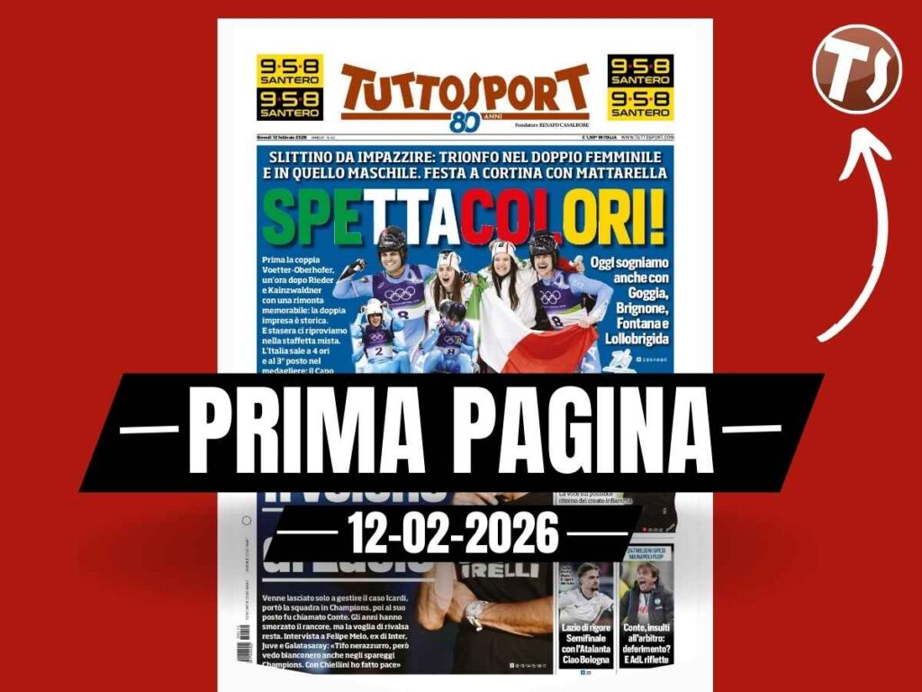 Prima pagina Tuttosport: "Sabato Inter-Juventus, il veleno dell'ex Spalletti"