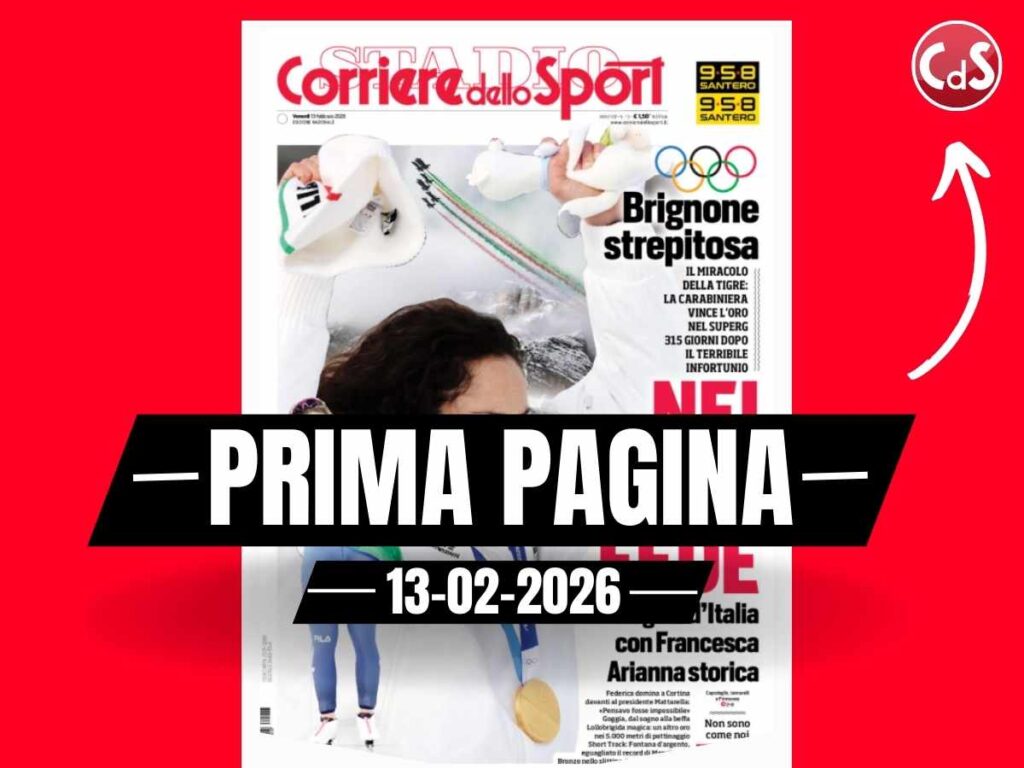 Prima pagina Corriere dello Sport: "Brignone strepitosa"