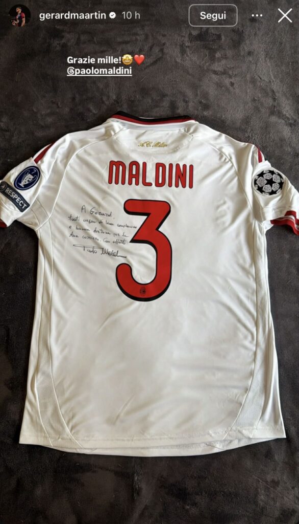 Maglia Maldini autografata