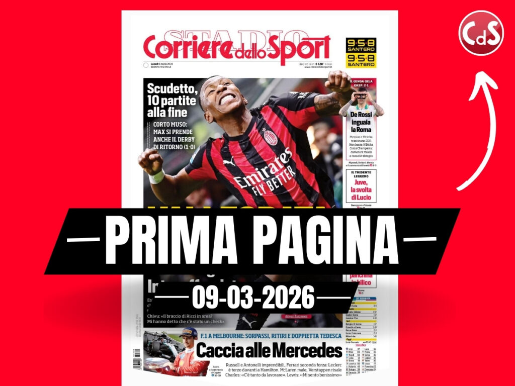 Prima pagina Corriere dello Sport: "L'Allegrata: Milan spietato, Inter affondata"