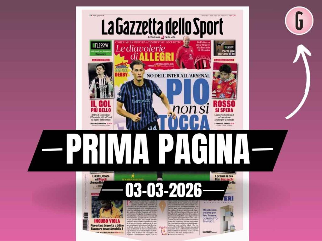 Prima pagina Gazzetta dello Sport: "Come il Milan proverà a tenere vivo lo Scudetto"