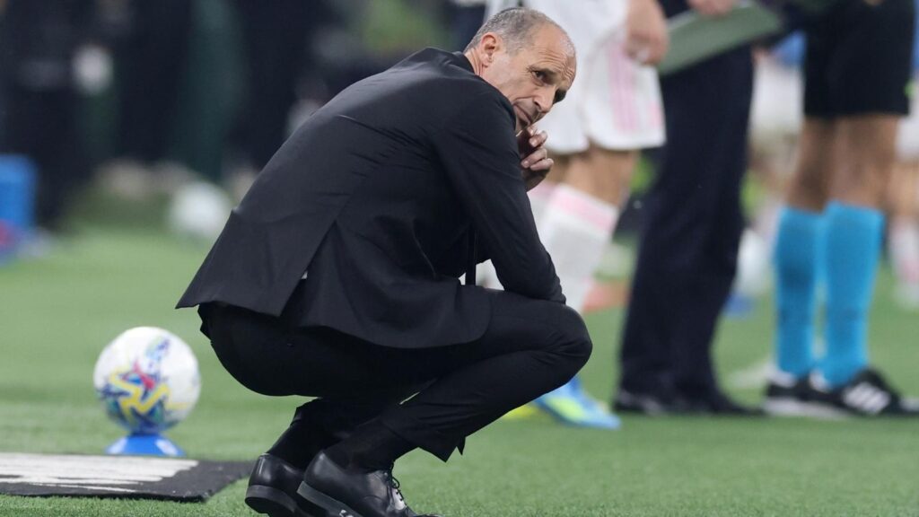 Massimiliano Allegri allenatore AC Milan durante Milan-Juventus di Serie A