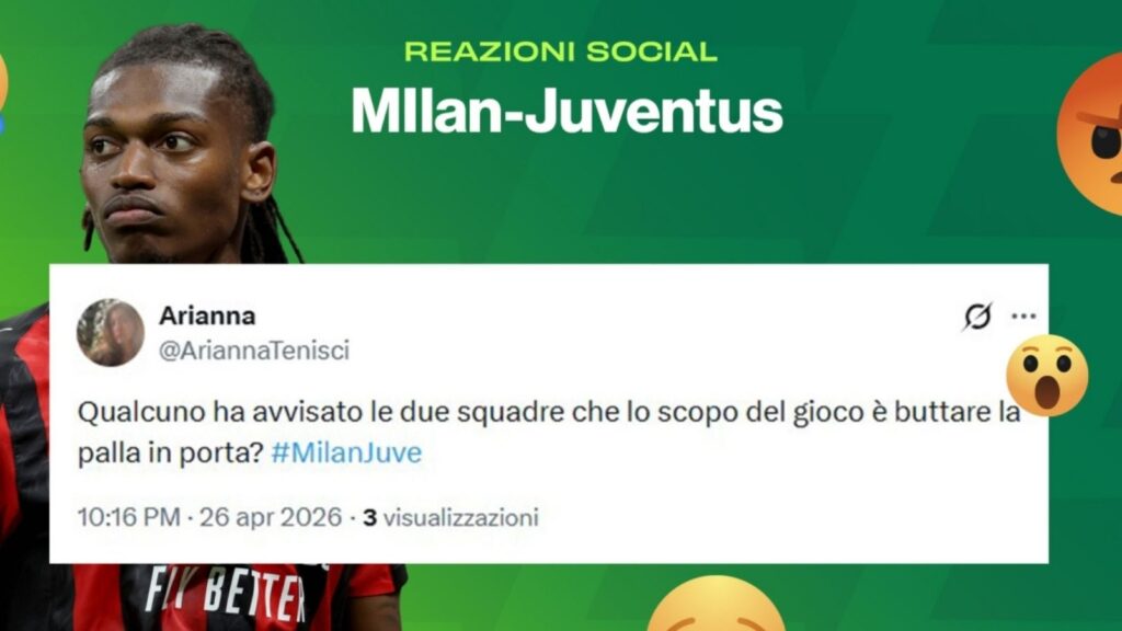 Milan Juventus reazioni social
