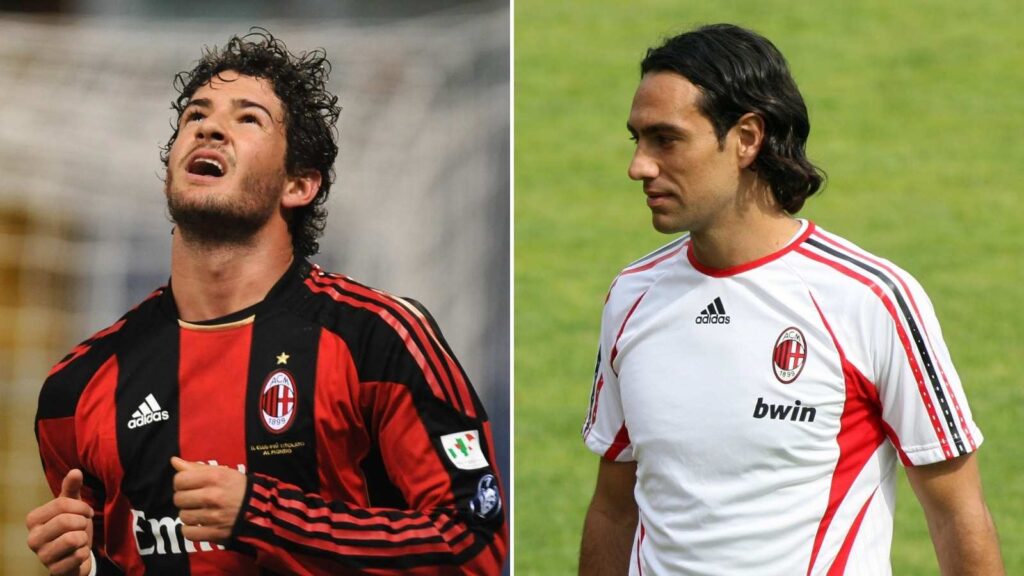 Alexandre Pato e Alessandro Nesta con la maglia del Milan