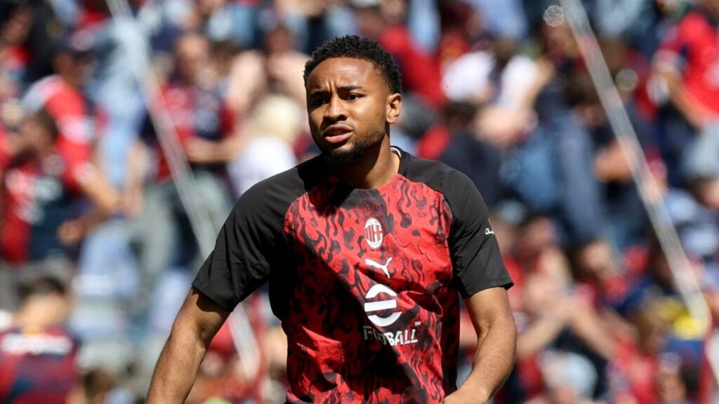 Christopher Nkunku, attaccante AC Milan, qui durante Genoa-Milan 1-2 di Serie A