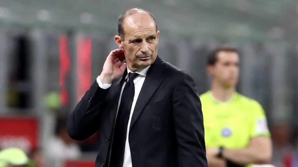 Massimiliano Allegri, allenatore AC Milan, qui durante Milan-Cagliari 1-2 di Serie A