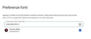 Pianeta Milan "Fonti preferite"