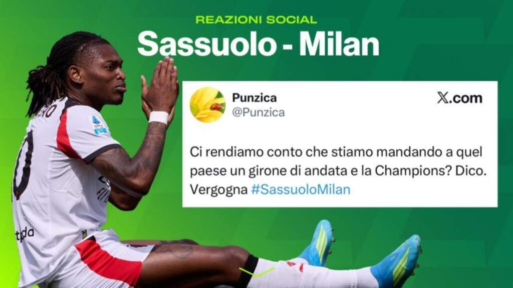 Sassuolo-Milan di Serie A, le reazioni social