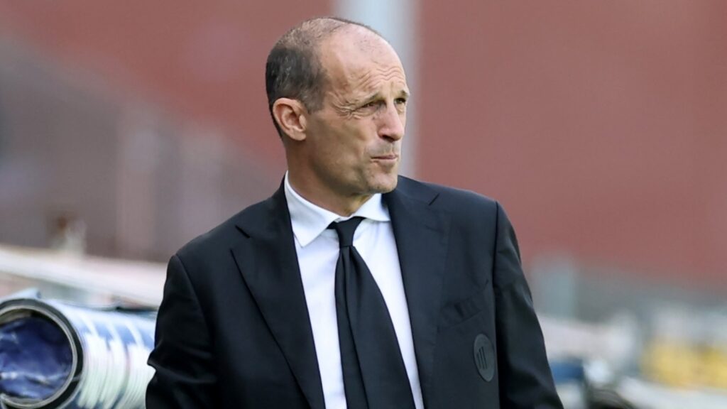 Massimiliano Allegri, allenatore AC Milan, qui durante Genoa-Milan 1-2 di Serie A